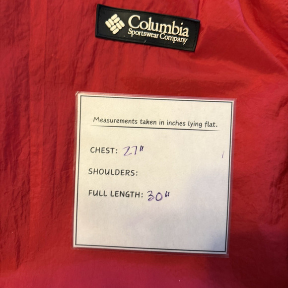 Vintage Columbia Sportswear Red Windbreaker Jacket MM3000 Men’s L 90s Logo - Picture 10 of 10